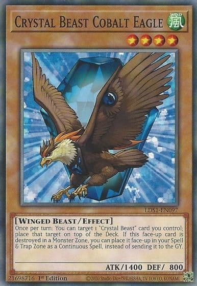Crystal Beast Cobalt Eagle Legendary Duelists: Season 1 Yu-Gi-Oh! card