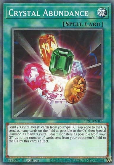 Crystal Abundance Legendary Duelists: Season 1 Yu-Gi-Oh! card