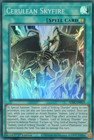 Cerulean Skyfire Structure Deck: Sacred Beasts Yu-Gi-Oh! card
