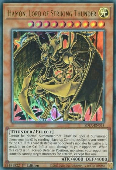 Hamon Lord of Striking Thunder Structure Deck: Sacred Beasts Yu-Gi-Oh! card
