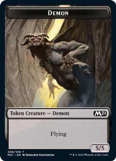 Demon Soldier Double Sided Token Core Set 2021 Magic card