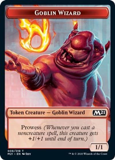Goblin Wizard Treasure Double Sided Token Core Set 2021 Magic card