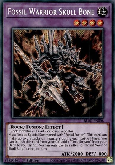Fossil Warrior Skull Bone Battles of Legend: Armageddon Yu-Gi-Oh! card