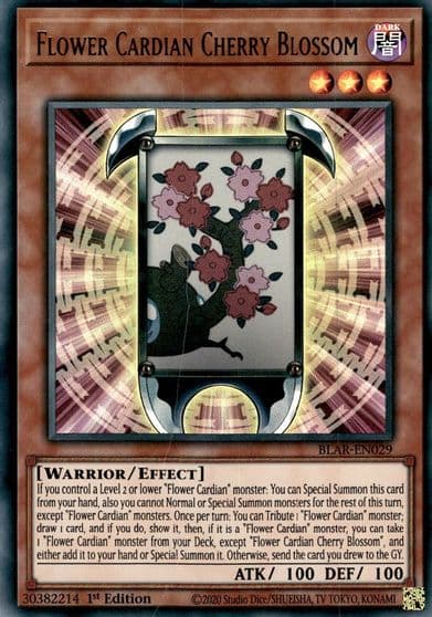 Flower Cardian Cherry Blossom Battles of Legend: Armageddon Yu-Gi-Oh! card