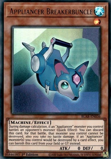 Appliancer Breakerbuncle Battles of Legend: Armageddon Yu-Gi-Oh! card