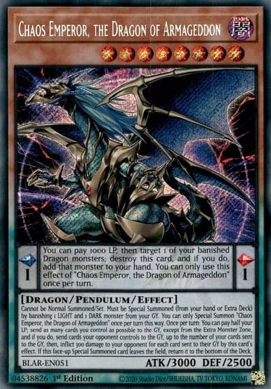 Chaos Emperor the Dragon of Armageddon Battles of Legend: Armageddon Yu-Gi-Oh! card