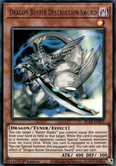 Dragon Buster Destruction Sword Battles of Legend: Armageddon Yu-Gi-Oh! card