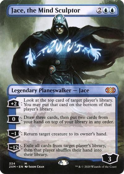 Jace the Mind Sculptor Borderless Double Masters Magic card