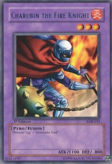 Charubin the Fire Knight The Legend of Blue Eyes White Dragon Yu-Gi-Oh! card