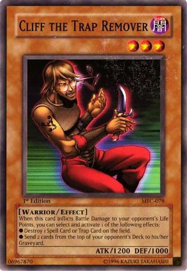 Cliff the Trap Remover Magician's Force Yu-Gi-Oh! card