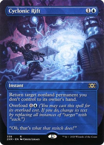 Cyclonic Rift Borderless Double Masters Magic card
