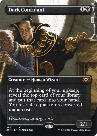 Dark Confidant Borderless Double Masters Magic card
