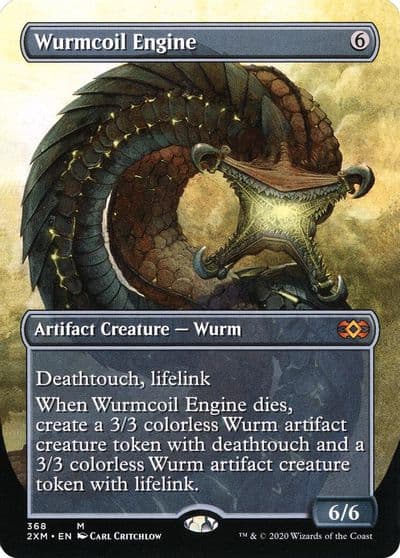 Wurmcoil Engine Borderless Double Masters Magic card