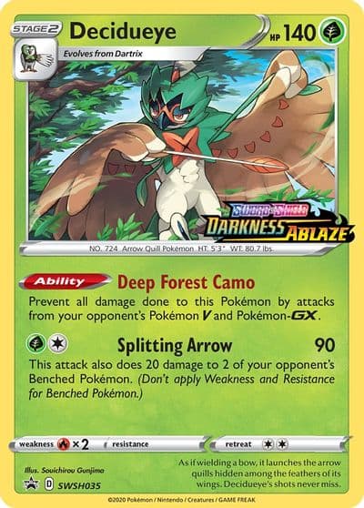 Decidueye - SWSH035 (Prerelease) SWSH: Sword & Shield Promo Cards Pokemon card