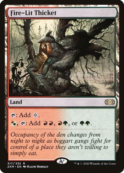 Fire Lit Thicket Double Masters Magic card