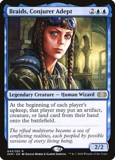 Braids Conjurer Adept Double Masters Magic card