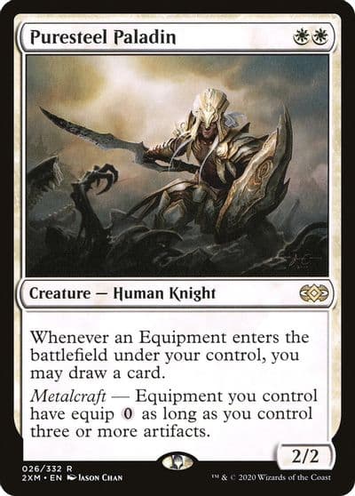 Puresteel Paladin Double Masters Magic card