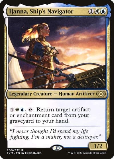 Hanna Ships Navigator Double Masters Magic card