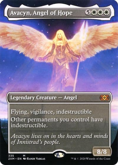 Avacyn Angel of Hope Borderless Double Masters Magic card