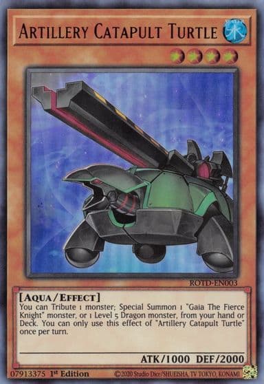 Artillery Catapult Turtle Rise of the Duelist Yu-Gi-Oh! card