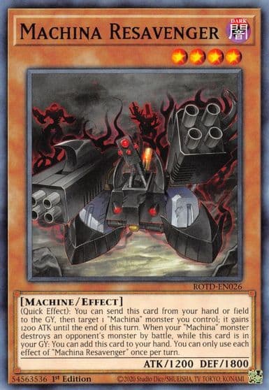 Machina Resavenger Rise of the Duelist Yu-Gi-Oh! card