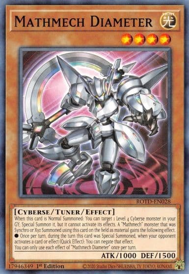 Mathmech Diameter Rise of the Duelist Yu-Gi-Oh! card