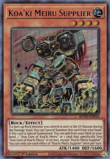 Koaki Meiru Supplier Rise of the Duelist Yu-Gi-Oh! card