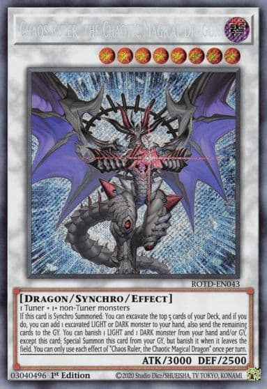 Chaos Ruler the Chaotic Magical Dragon Rise of the Duelist Yu-Gi-Oh! card