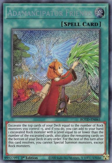 Adamancipator Friends Rise of the Duelist Yu-Gi-Oh! card