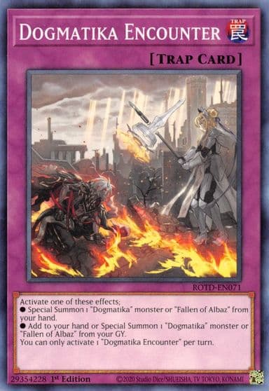 Dogmatika Encounter Rise of the Duelist Yu-Gi-Oh! card