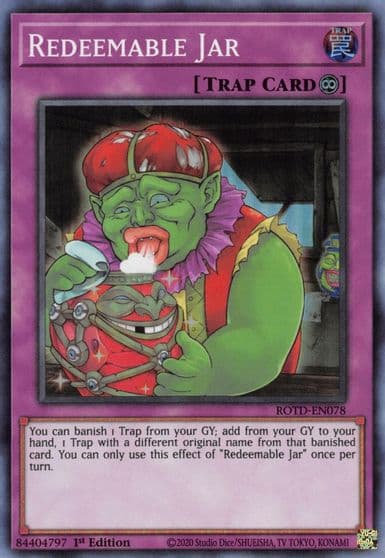 Redeemable Jar Rise of the Duelist Yu-Gi-Oh! card