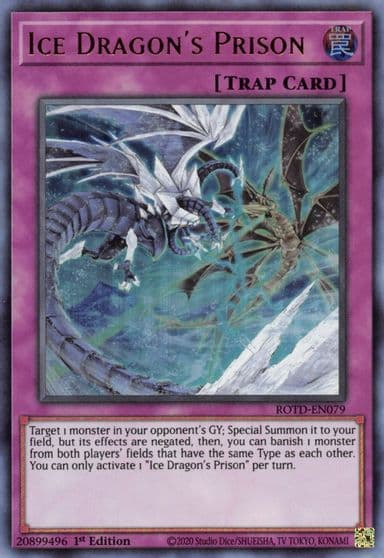 Ice Dragons Prison Rise of the Duelist Yu-Gi-Oh! card
