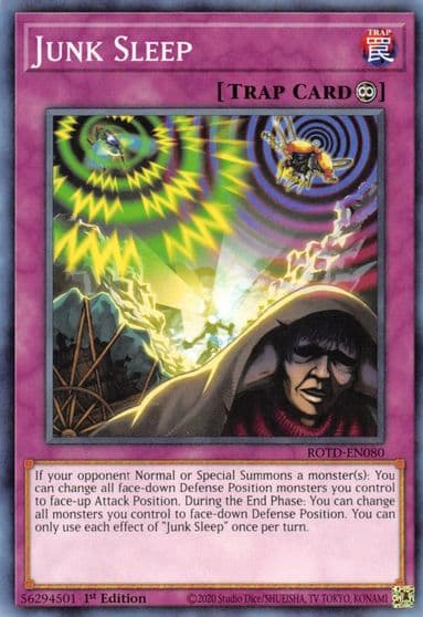 Junk Sleep Rise of the Duelist Yu-Gi-Oh! card