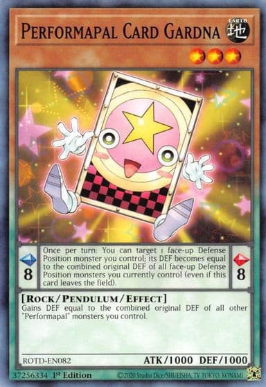 Performapal Card Gardna Rise of the Duelist Yu-Gi-Oh! card