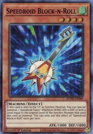 Speedroid Block n Roll Rise of the Duelist Yu-Gi-Oh! card