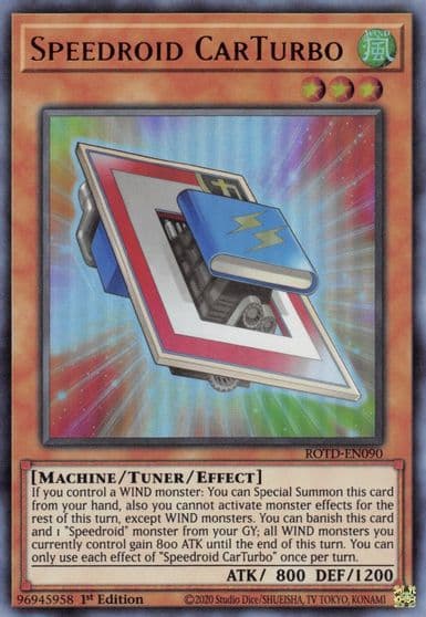 Speedroid CarTurbo Rise of the Duelist Yu-Gi-Oh! card