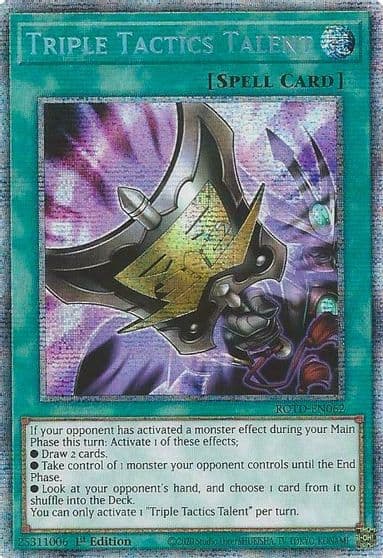 Triple Tactics Talent Starlight Rare Rise of the Duelist Yu-Gi-Oh! card