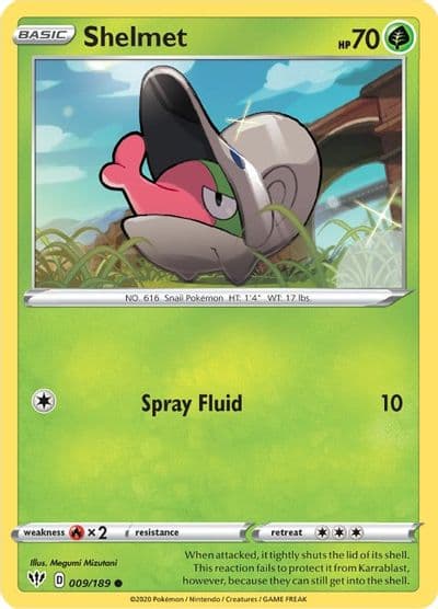 Shelmet SWSH03: Darkness Ablaze Pokemon card
