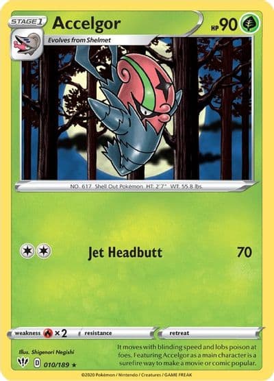 Accelgor SWSH03: Darkness Ablaze Pokemon card