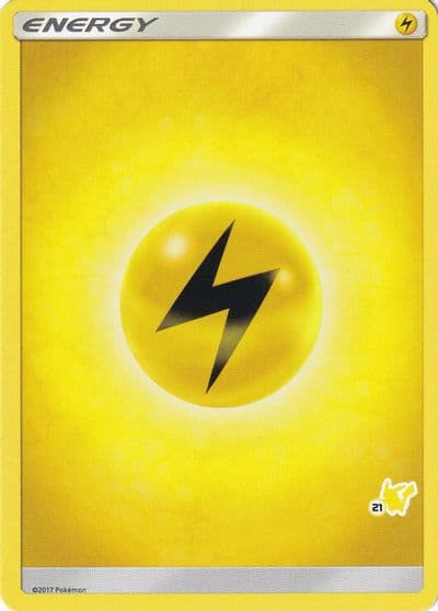 Lightning Energy (#21 Pikachu Stamped) Battle Academy Pokemon card