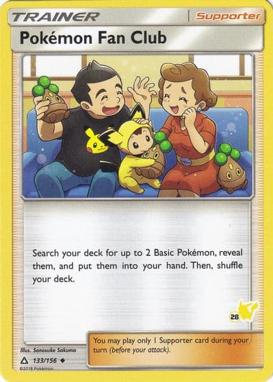 Pokemon Fan Club (#28 Pikachu Stamped) Battle Academy Pokemon card