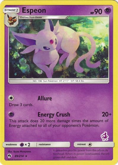 Espeon (Mewtwo Stamped) Battle Academy Pokemon card