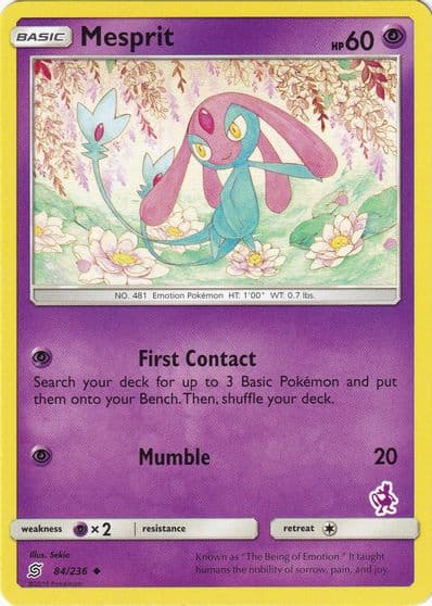 Mesprit (Mewtwo Stamped) Battle Academy Pokemon card