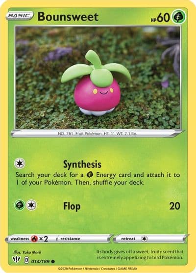 Bounsweet SWSH03: Darkness Ablaze Pokemon card