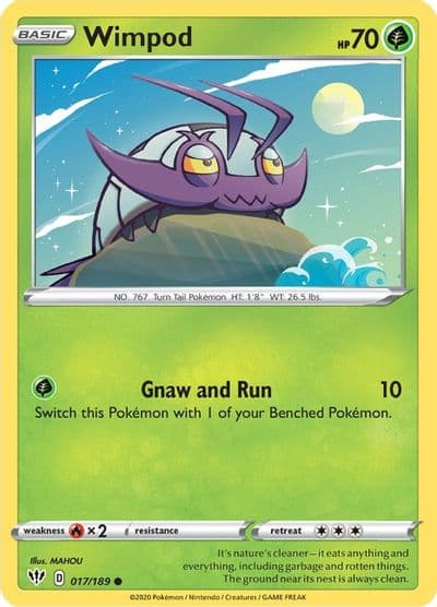 Wimpod SWSH03: Darkness Ablaze Pokemon card
