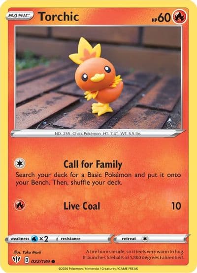 Torchic SWSH03: Darkness Ablaze Pokemon card