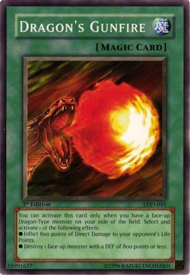 Dragons Gunfire Legacy of Darkness Yu-Gi-Oh! card