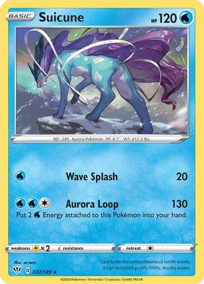 Suicune SWSH03: Darkness Ablaze Pokemon card