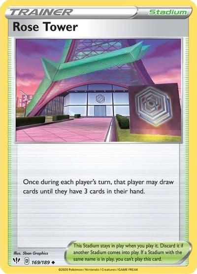 Rose Tower SWSH03: Darkness Ablaze Pokemon card
