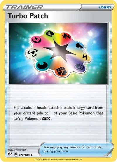 Turbo Patch SWSH03: Darkness Ablaze Pokemon card